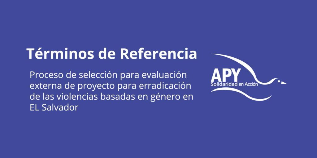 Términos de Referencia para evaluación externa de proyecto para la erradicación de las violencias basadas en género en El Salvador