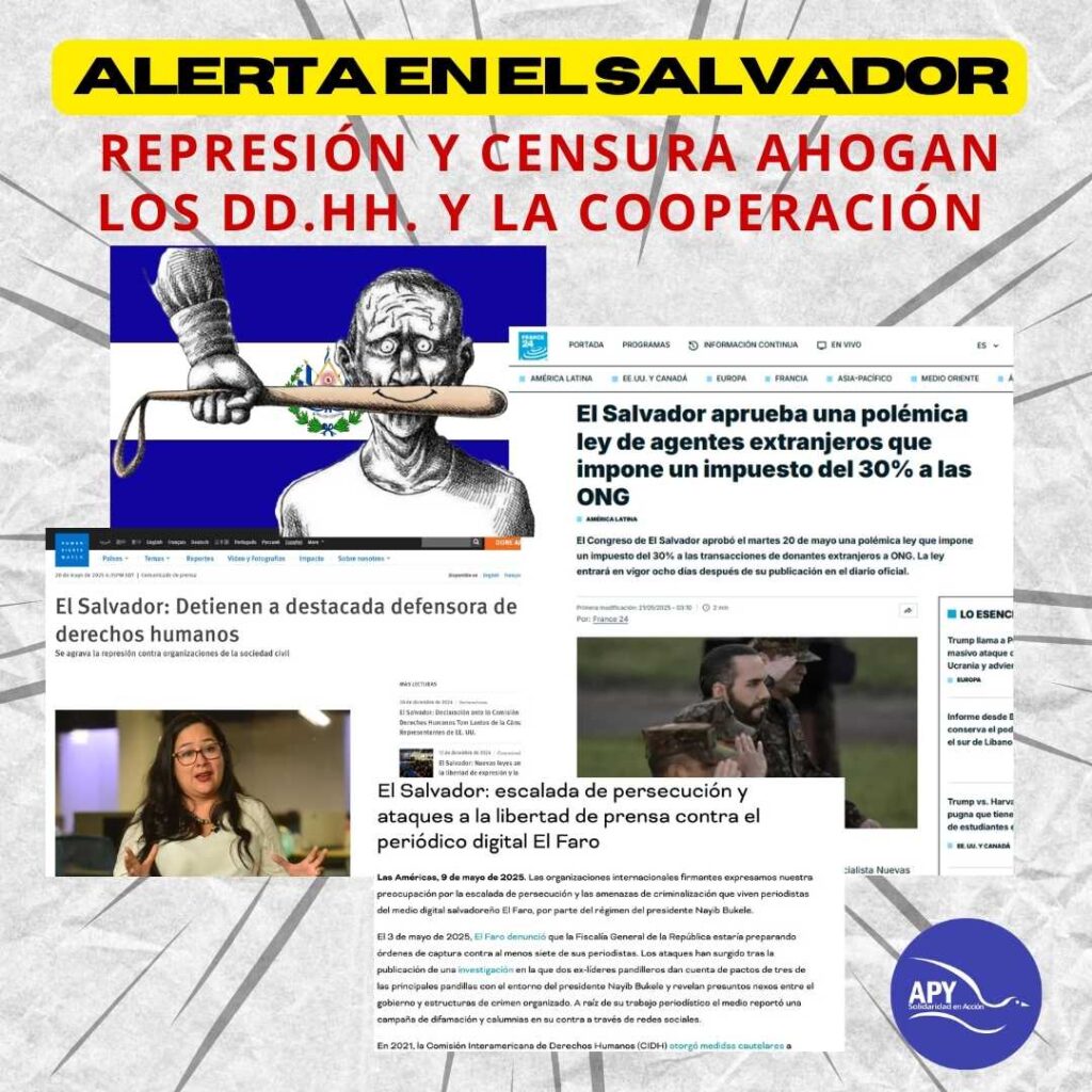 El Salvador Criminalización Censura Cooperacion Ley de Agentes externos