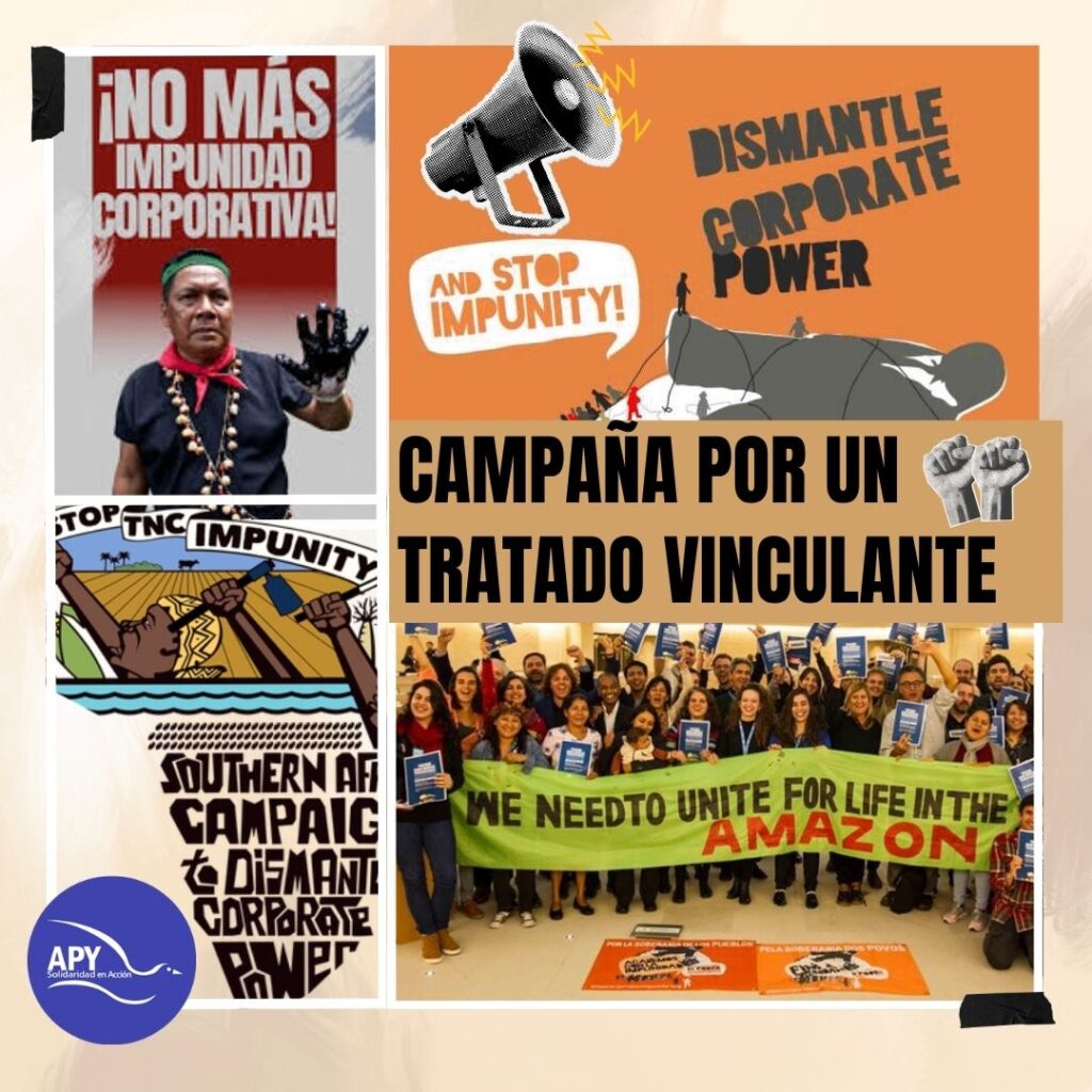 Campaña en pro de desmantelar el poder corporativo mediante un tratado vinculante que priorice la protección de derechos humanos