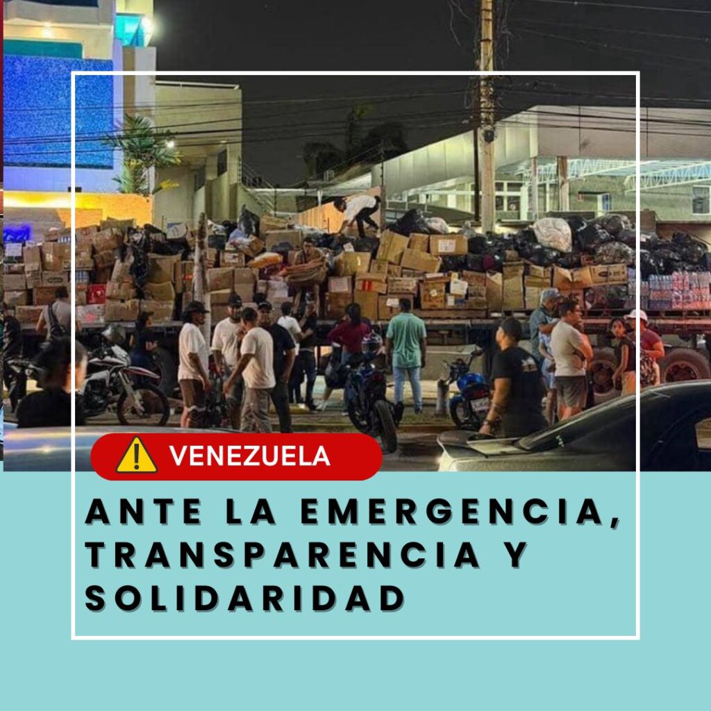 Venezuela Terremoto transparencia solidaridad